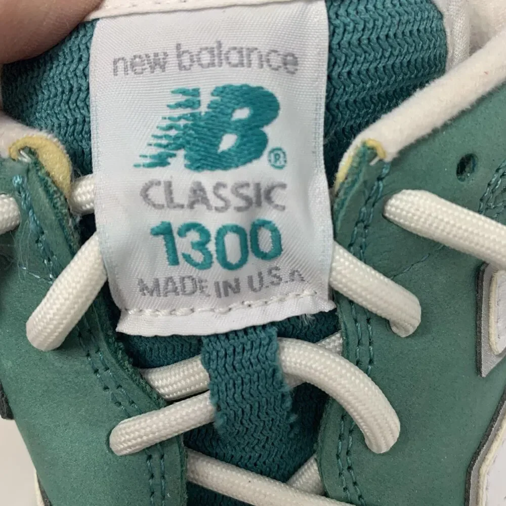 New Balance 1300 Shoes Mens Size 13D Green Made In USA Running Sneakers